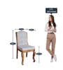 Artois Sheesham Wood 6 Seater Dining Set in Teak & Off White Finish Artois Sheesham Wood 6 Seater Dining Set in Teak & Off White Finish