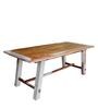 Artois Sheesham Wood 6 Seater Dining Set in Teak & Off White Finish Artois Sheesham Wood 6 Seater Dining Set in Teak & Off White Finish