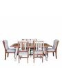Artois Sheesham Wood 6 Seater Dining Set in Teak & Off White Finish Artois Sheesham Wood 6 Seater Dining Set in Teak & Off White Finish