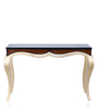 Artoric Solid Wood Console Table in Brown Gold Finish