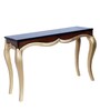 Artoric Solid Wood Console Table in Brown Gold Finish