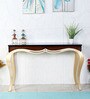 Artoric Solid Wood Console Table in Brown Gold Finish