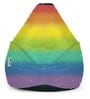Artsy Leatherette Kids Bean Bag with Beans in Rainboaw Colour