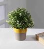 Plastic Yellow Flower Desk Pot