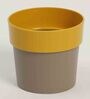 Plastic Yellow Flower Desk Pot