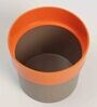 Plastic Orange Flower Desk Pots