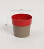 Plastic Red Flower Desk Pots
