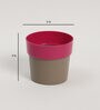 Plastic Pink Flower Desk Pots
