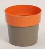 Plastic Orange Flower Desk Pots