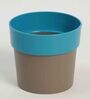 Plastic Blue Flower Desk Pots