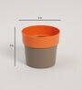 Plastic Orange Flower Desk Pots