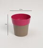 Plastic Pink Flower Desk Pots