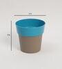 Plastic Blue Flower Desk Pots
