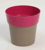 Plastic Pink Flower Desk Pots
