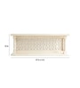 Sheesham Wood Floating Wall Shelf In White Colour