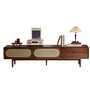 Arvion Rattan Tv Unit In Walnut Finish
