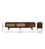 Arvion Rattan Tv Unit In Walnut Finish