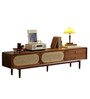 Arvion Rattan Tv Unit In Walnut Finish