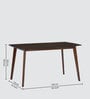 Arvo 6-Seater Dining Set in Walnut Finish