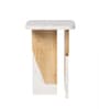 Arvod Ashwood White Marble End Table In Matte Finish Arvod Ashwood White Marble End Table In Matte Finish