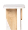 Arvod Ashwood White Marble End Table In Matte Finish Arvod Ashwood White Marble End Table In Matte Finish