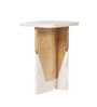 Arvod Ashwood White Marble End Table In Matte Finish Arvod Ashwood White Marble End Table In Matte Finish