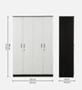 Arya 4 Door Wardrobe in Dual Finish