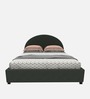 Arya Fabric King Size Bed in Charcoal & Grey Colour