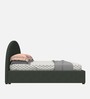 Arya Fabric King Size Bed in Charcoal & Grey Colour