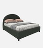 Arya Fabric King Size Bed in Charcoal & Grey Colour