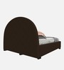 Arya Fabric Queen Size Bed in Chocolate Brown Colour