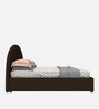 Arya Fabric Queen Size Bed in Chocolate Brown Colour