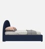 Arya Velvet King Size Bed in Royal Blue Colour