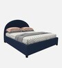 Arya Velvet King Size Bed in Royal Blue Colour