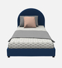 Arya Velvet Single Size Bed in Royal Blue Colour