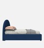 Arya Velvet Single Size Bed in Royal Blue Colour