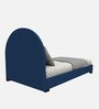 Arya Velvet Single Size Bed in Royal Blue Colour