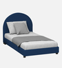 Arya Velvet Single Size Bed in Royal Blue Colour