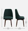 Aryo Fabric Dining Chair In Scratch Resistant Green Colour