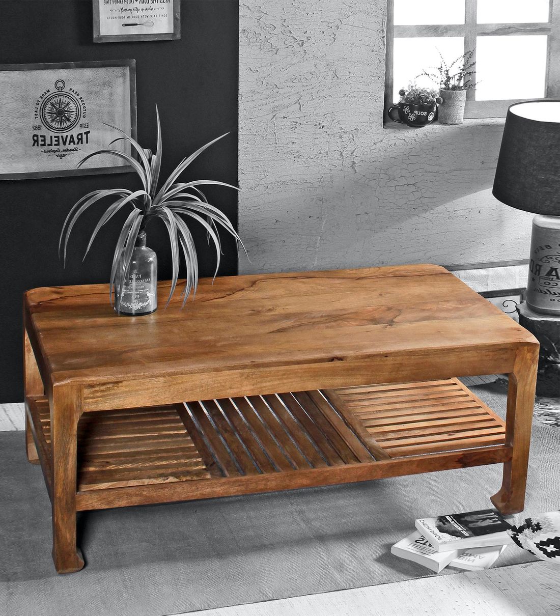 Buy Ashley Morris Coffee Table in Paintco Teak Finish by Fabuliv Online