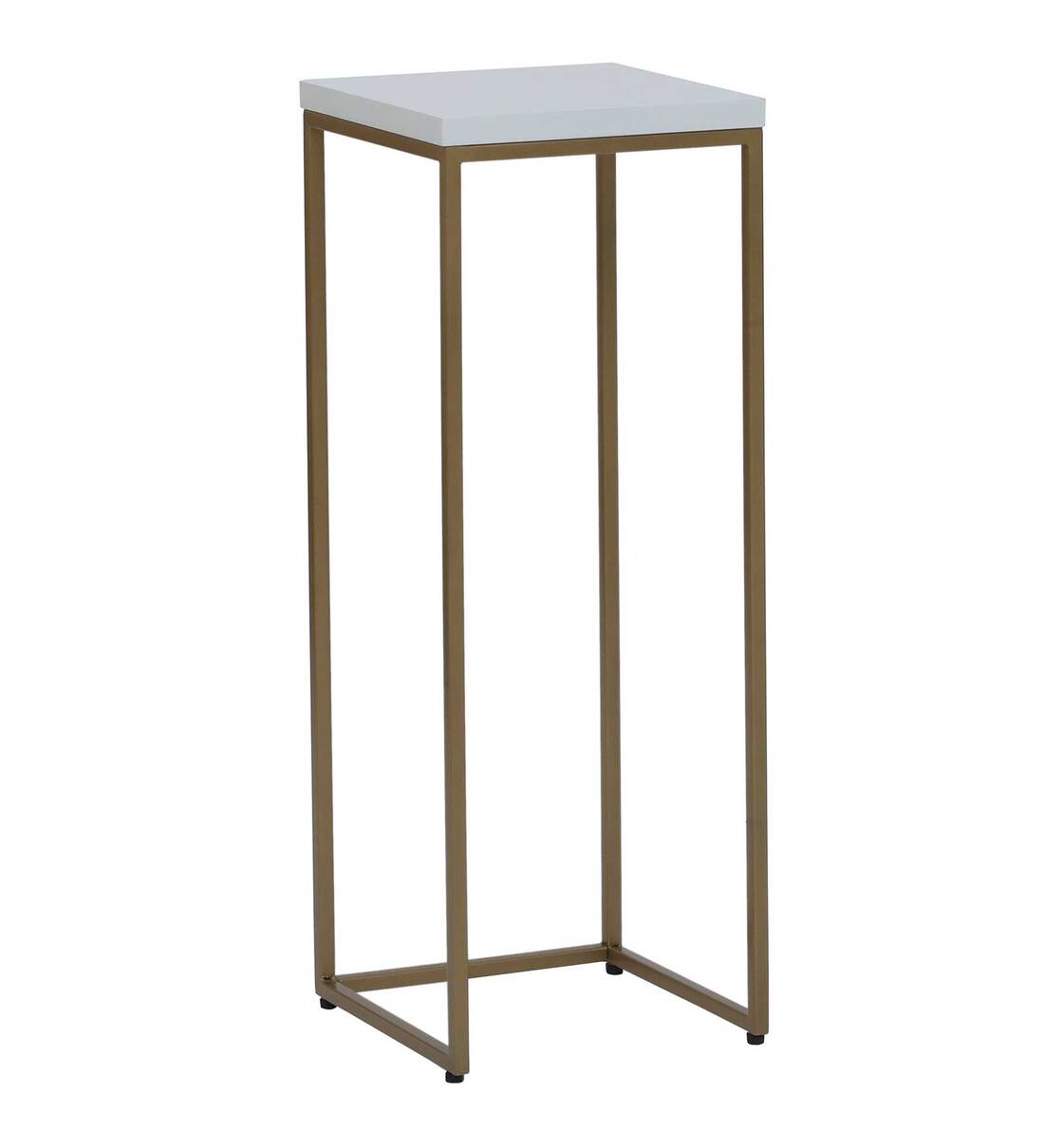 Buy Ashton Tall Nesting Table (Set of 2) in White & Gold Finish by