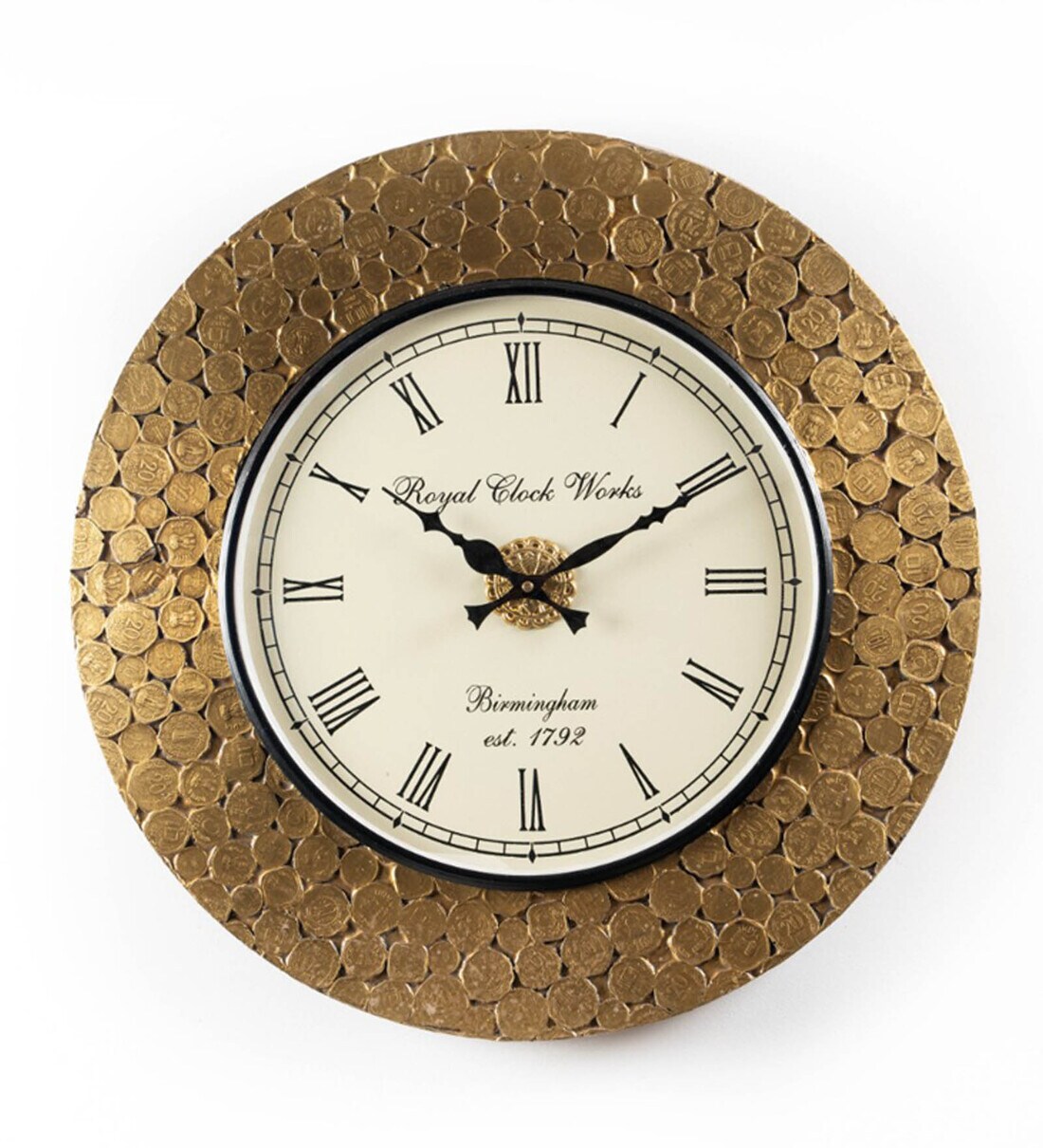 Buy Ashvik Brass MDF Wall Clock at 50% OFF by Vedas