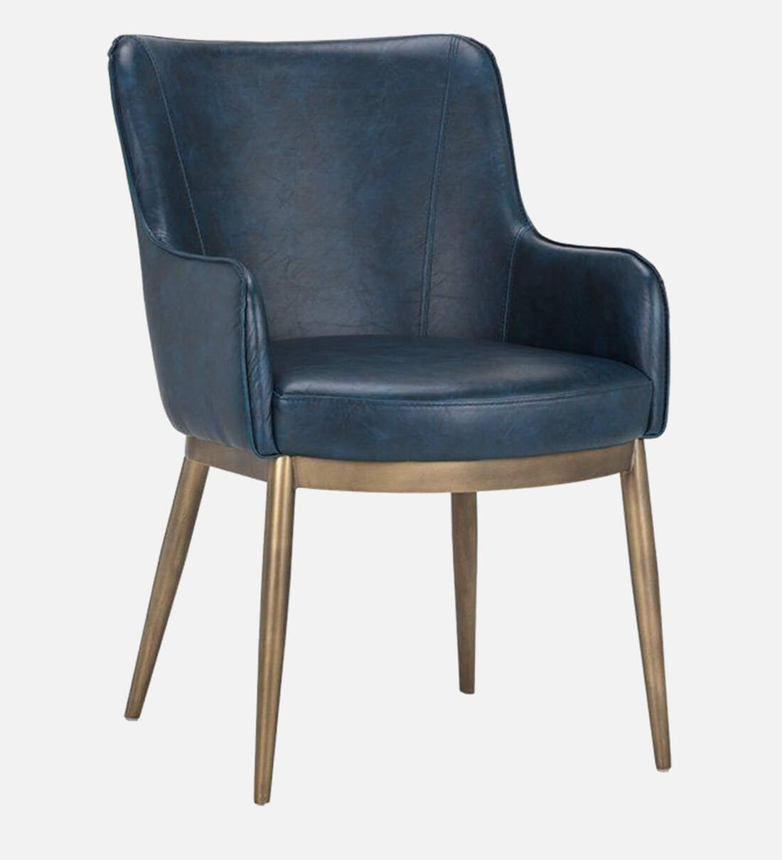 Buy Asko Leatheratte Arm Chair in Turkish Blue Colour at 4% OFF by - Main Image