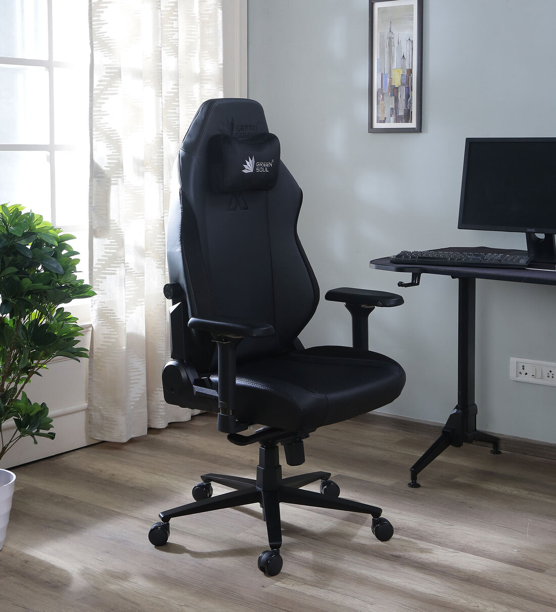 Real leather 2024 gaming chair