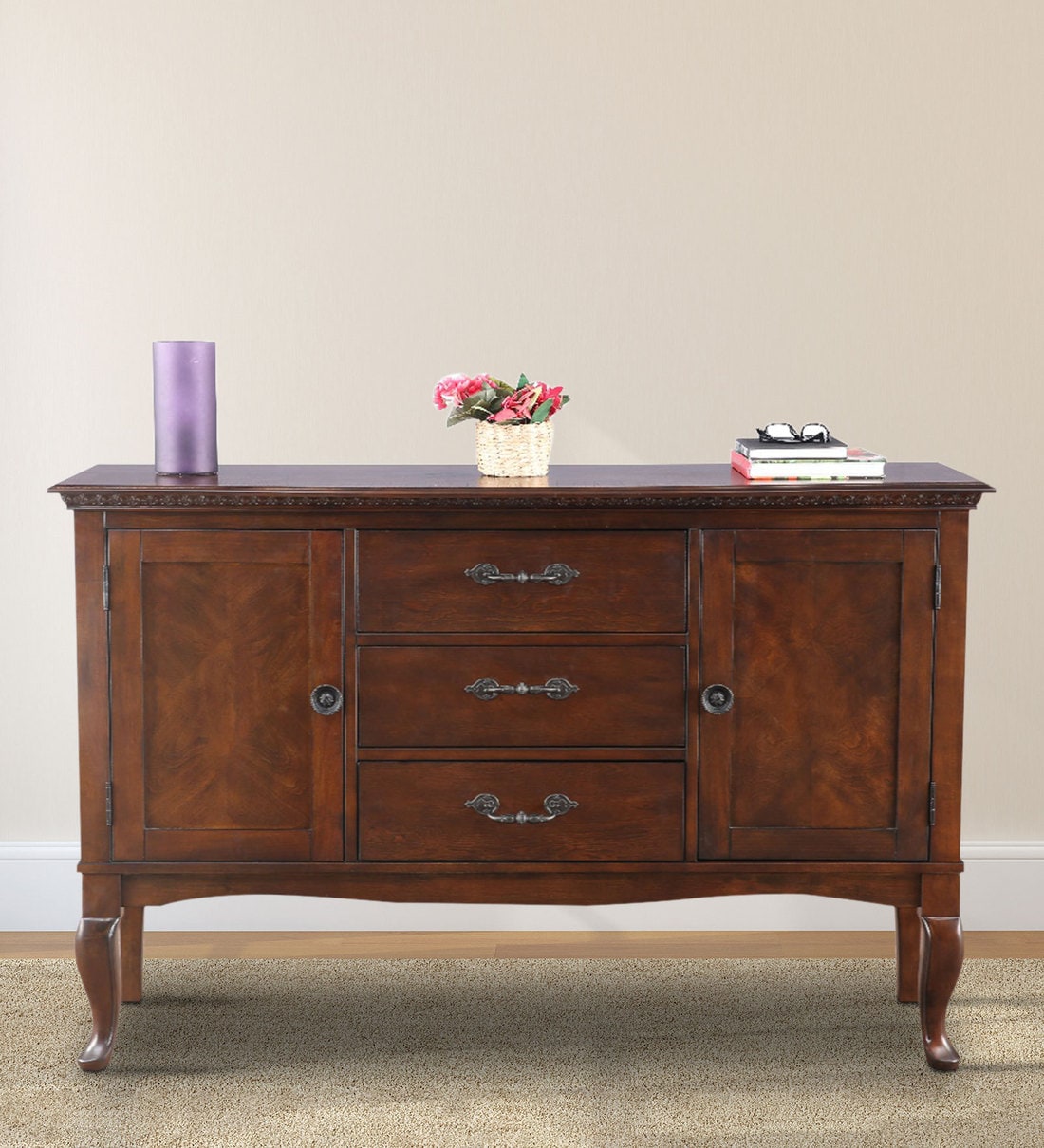 Buy Astoria Storage Sideboard in Dark Brown Colour By HomeTown Online