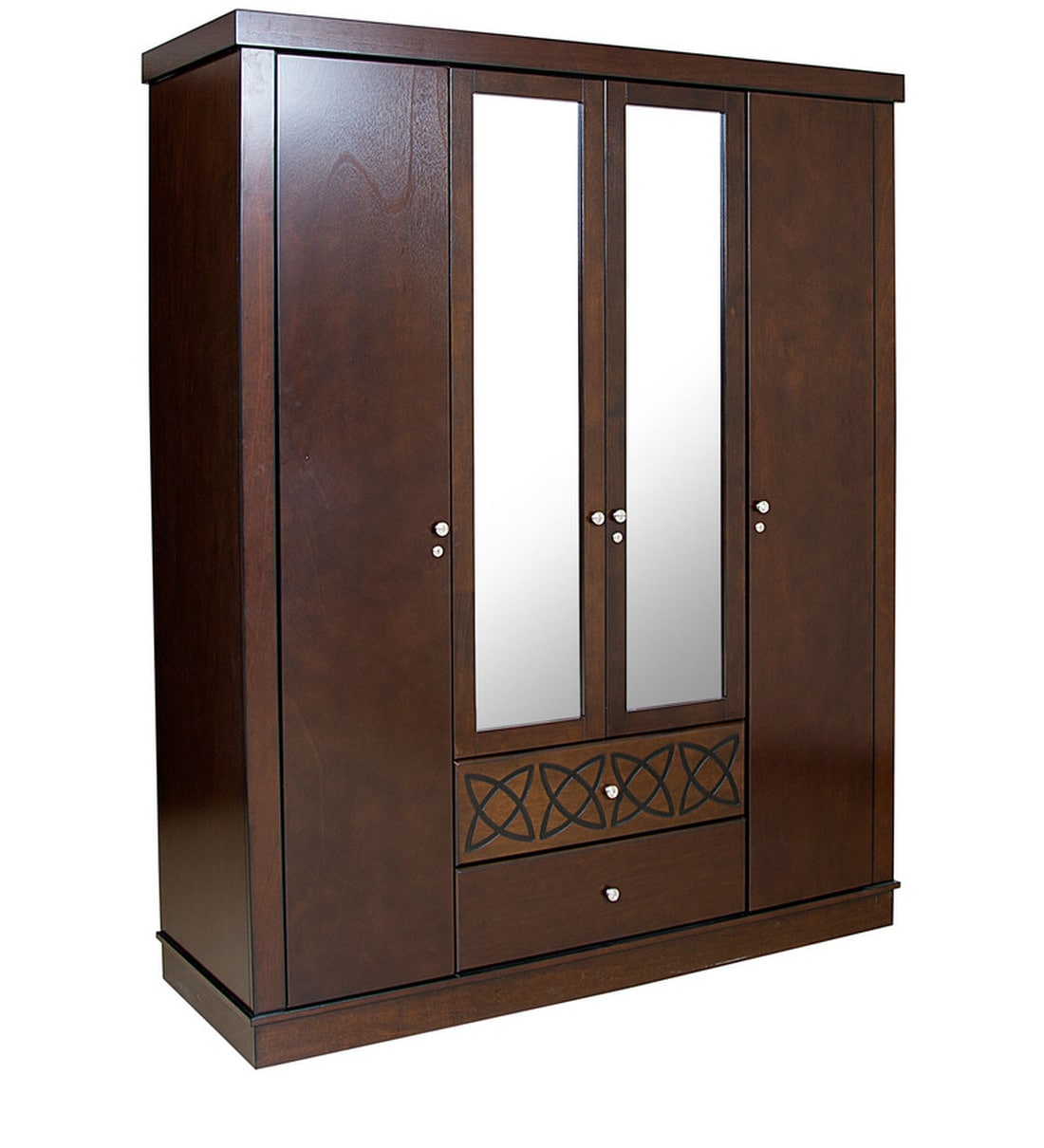 Buy Astra 4 Door Wardrobe With Drawer in Wenge Finish by HomeTown ...