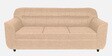 Ashen Fabric 3 Seater Sofa in Beige Colour