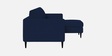 Asher Fabric LHS Sectional Sofa In indigo Colour