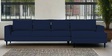 Asher Fabric LHS Sectional Sofa In indigo Colour