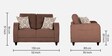Ashford Fabric 2 Seater Sofa in Brown Colour
